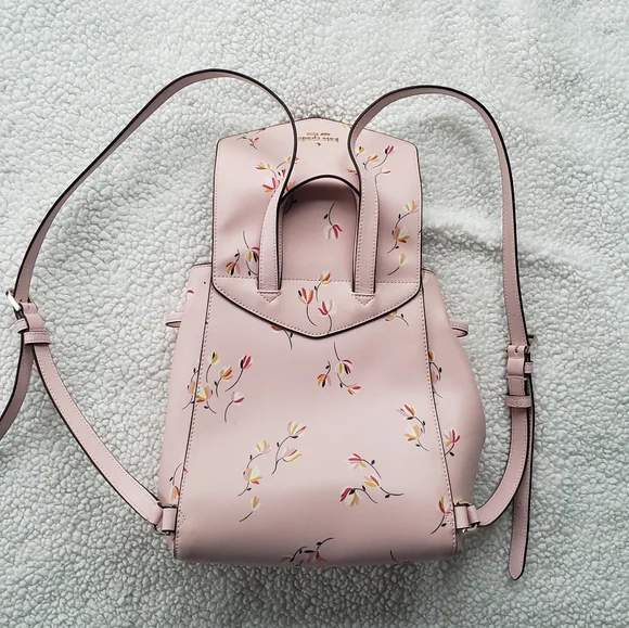 Kate Spade Lizze MEDIUM flap backpack pink floral, doesn display picture 3